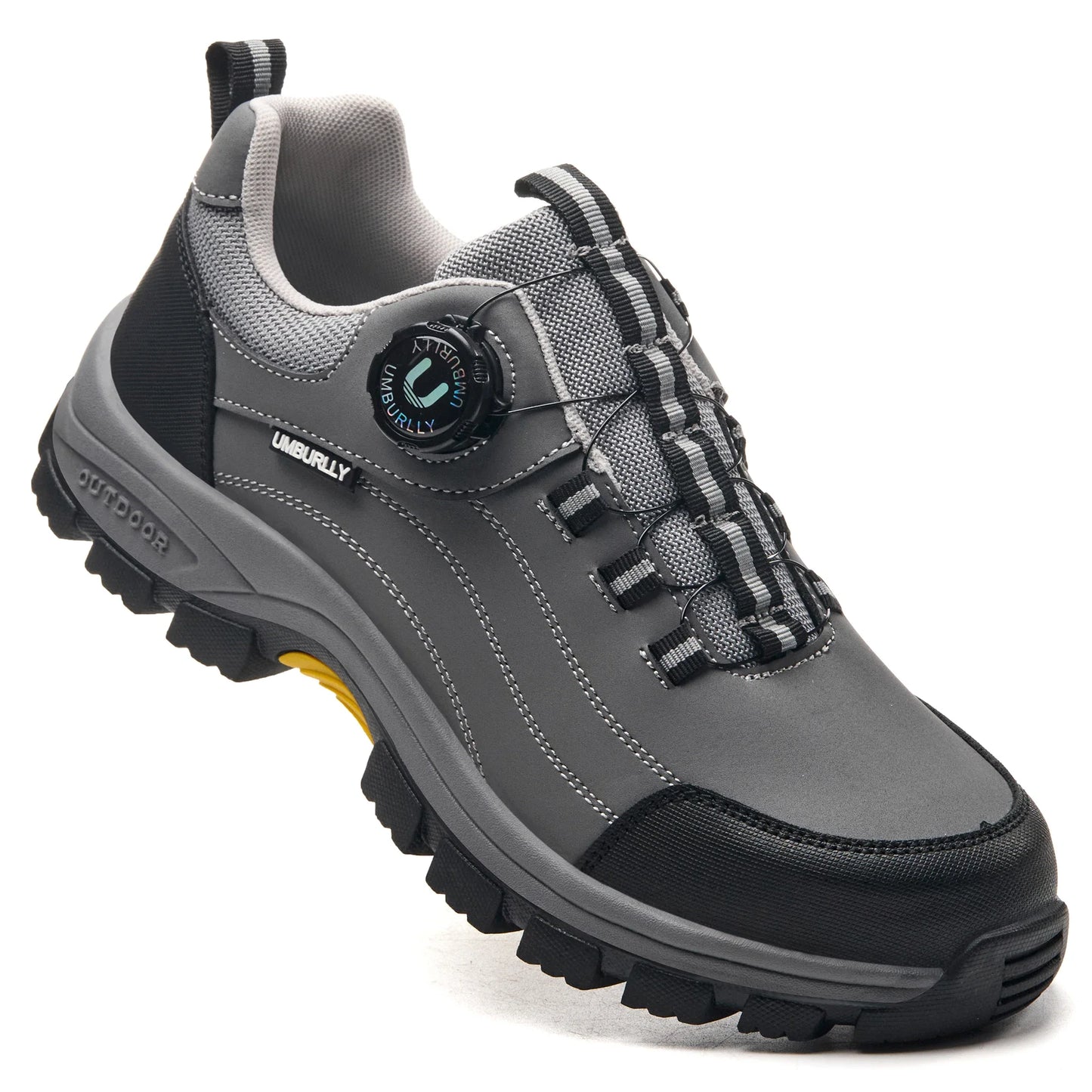 Men's Steel-Toed Safety Shoes With Anti-Crush, Anti-Puncture And Anti-Slip Soles, Fashionable Button Industrial Work Shoes