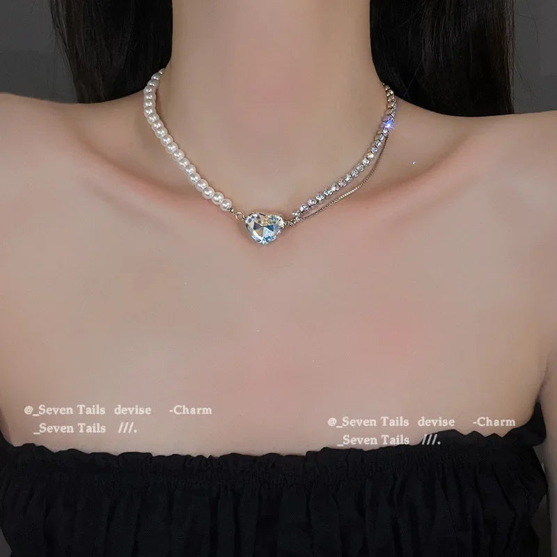 Vintage Irregular Punk Metal Bean Pendant Necklace for Women Adjustable Black Leather Rope Long Clavicle Chain Charm Jewerly