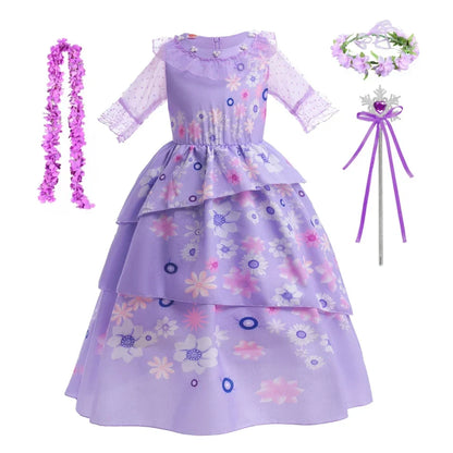 Isabella Charm Dress Girl Princess Dress Fantasy Party Kid Clothes Halloween Christmas Birthday Party Outfits