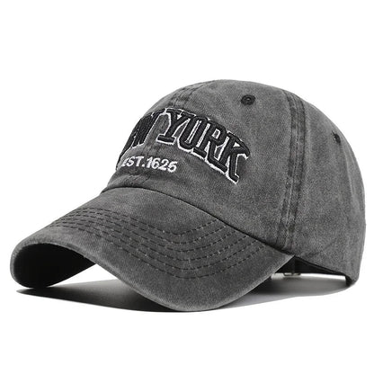 Fashion NEW YORK Embroidery Baseball Caps Outdoor Casual Adult Sun Hats Hip Hop Hat Sports Golf Caps Water Wash Snapback Hats