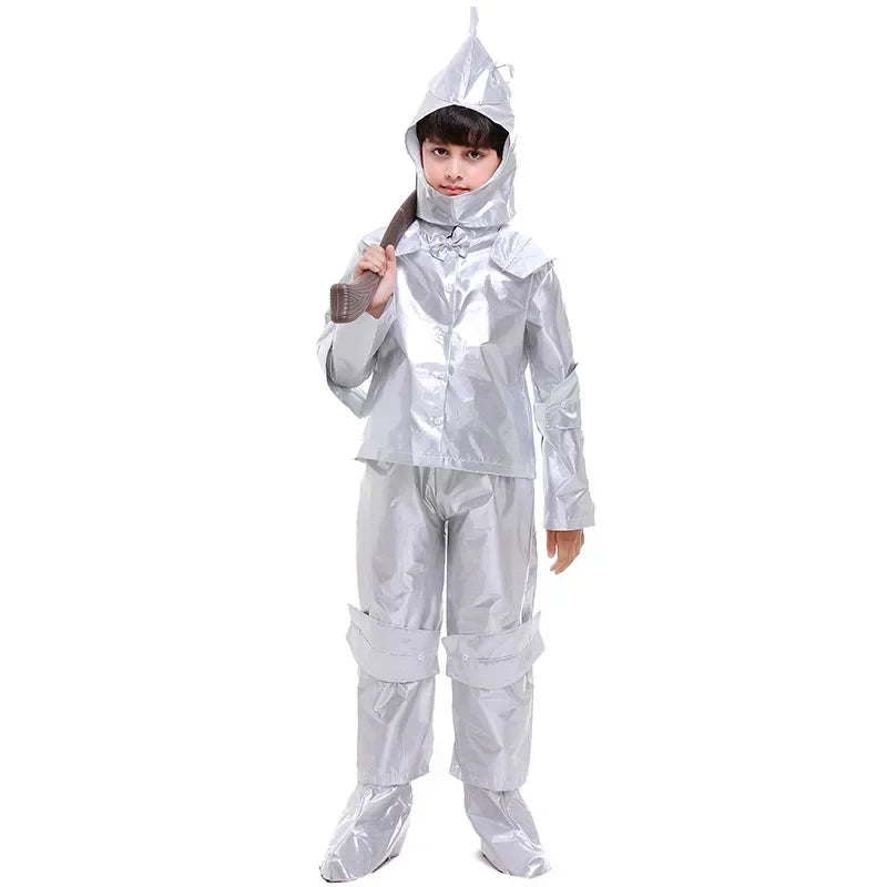Halloween Cosplay Tin Man Costume Parent-children Clothing Adult Male Iron Man Costume Wizard of Oz Performance Stage Costumes