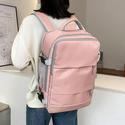 Travel Backpack Women Large Capacity Waterproof Anti-Theft Casual Daypack Bag with Luggage Strap & USB Charging Port Backpacks