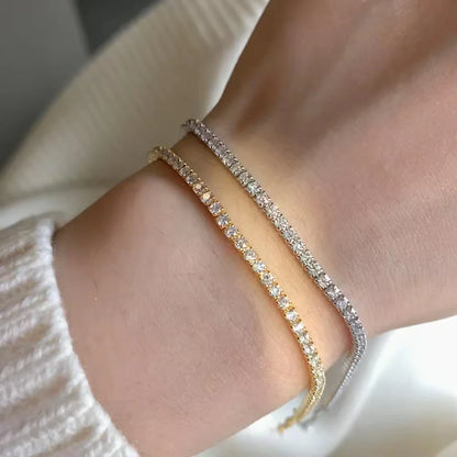 Hip Hop 2 2.5 3 4 5 6.5mm Unisex Moissanite Tennis Bracelet For Women Men 925 Sterling Silver Moissanite Bracelet Fine Jewelry