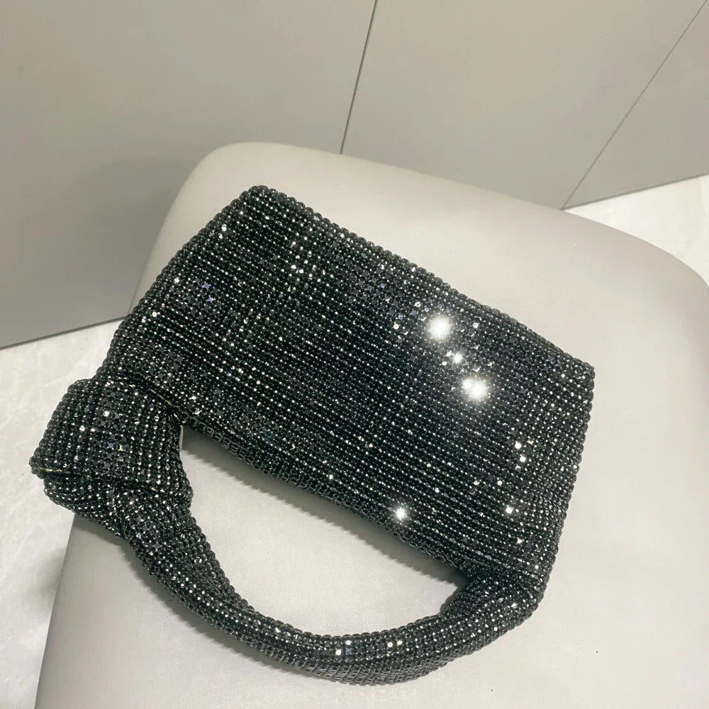Rhinestones Evening bag silver Crystal Bags for Women Purses and Handbags Luxury Designer banquet bag