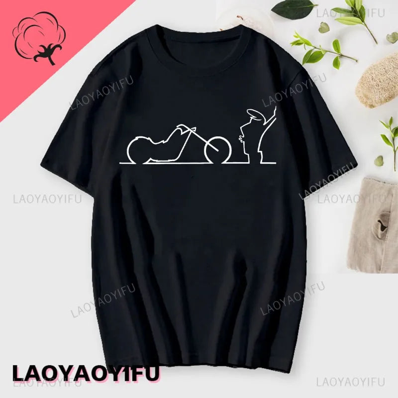 La Linea The Line Osvaldo Cavandoli TV Men Women Style Streetwear Tee Fashion Cotton T Shirt Round Neck Casual Summer Camiseta