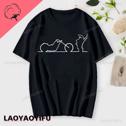 La Linea The Line Osvaldo Cavandoli TV Men Women Style Streetwear Tee Fashion Cotton T Shirt Round Neck Casual Summer Camiseta