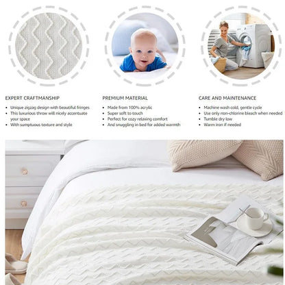 Aesthetic Nordic Plaid Knitted Throw Thread Blankets on the Bed Sofa Throw Travel TV Nap Blankets Soft Towel Bed Plaid Tapestry