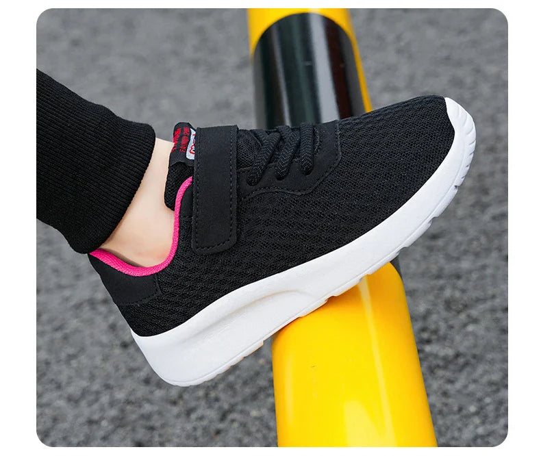 Children Boys Sneakers Soft-soled Lightweight Breathable Non-slip Sports Running Walking For Girls Tennis Mesh Shoes
