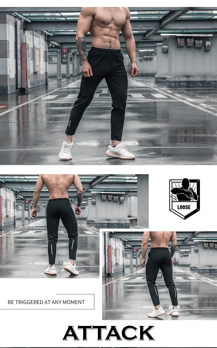 High Quality Men Running Fitness Sweatpants Male Casual Outdoor Training Sport Long Pants Jogging Workout Trousers Bodybuilding