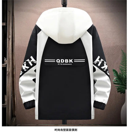 Spring Autumn Casual Men Sets Jacket + Pants Two Pieces Fashion Korean Trend Hooded Baseball Uniform Suit Man Outfit