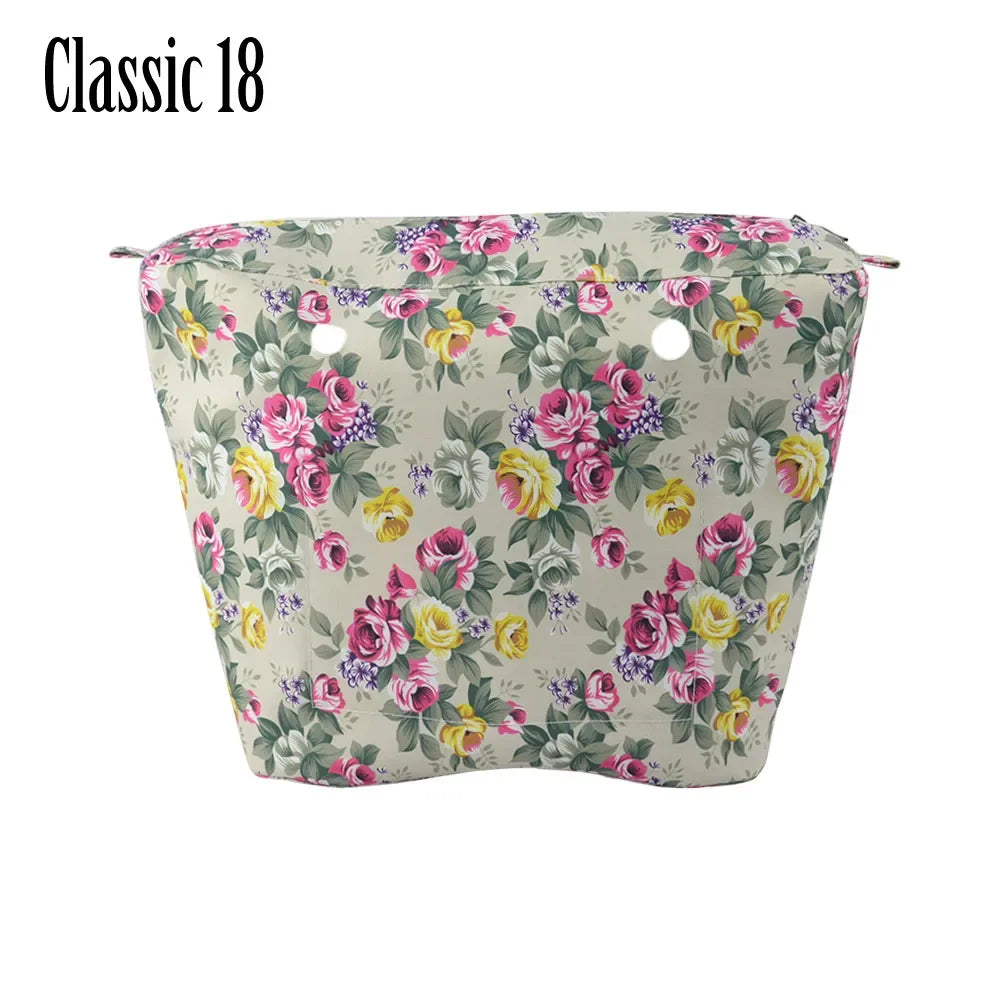 Composite Twill Cloth Waterproof Inner Lining Insert Zipper Pocket for Classic Mini Obag Senior Inner Pocket for O Bag