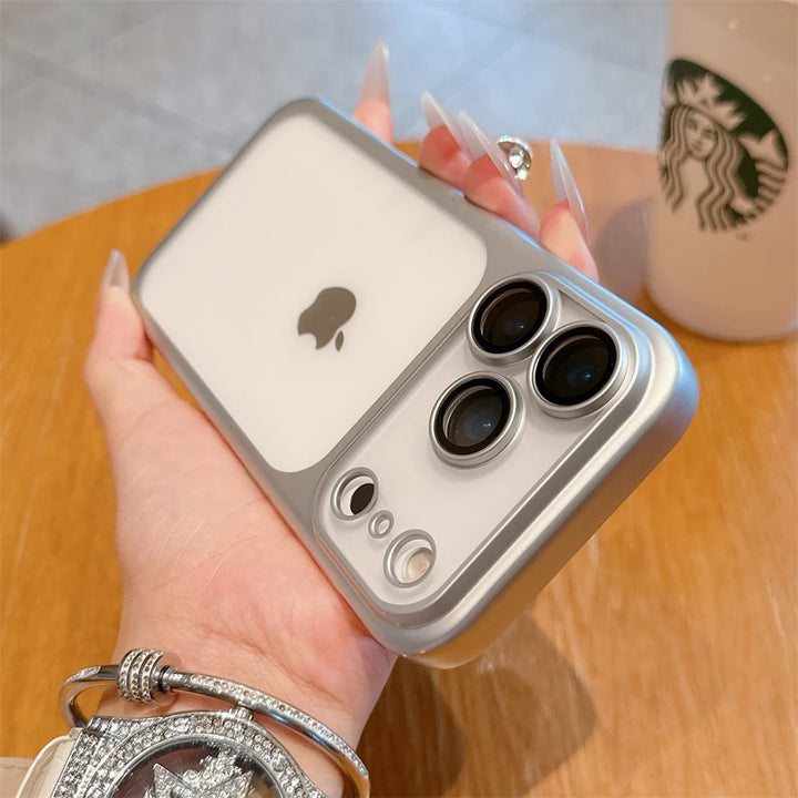 Transparent Matte Phone Case For iPhone 17 Pro Max Full Lens Protection