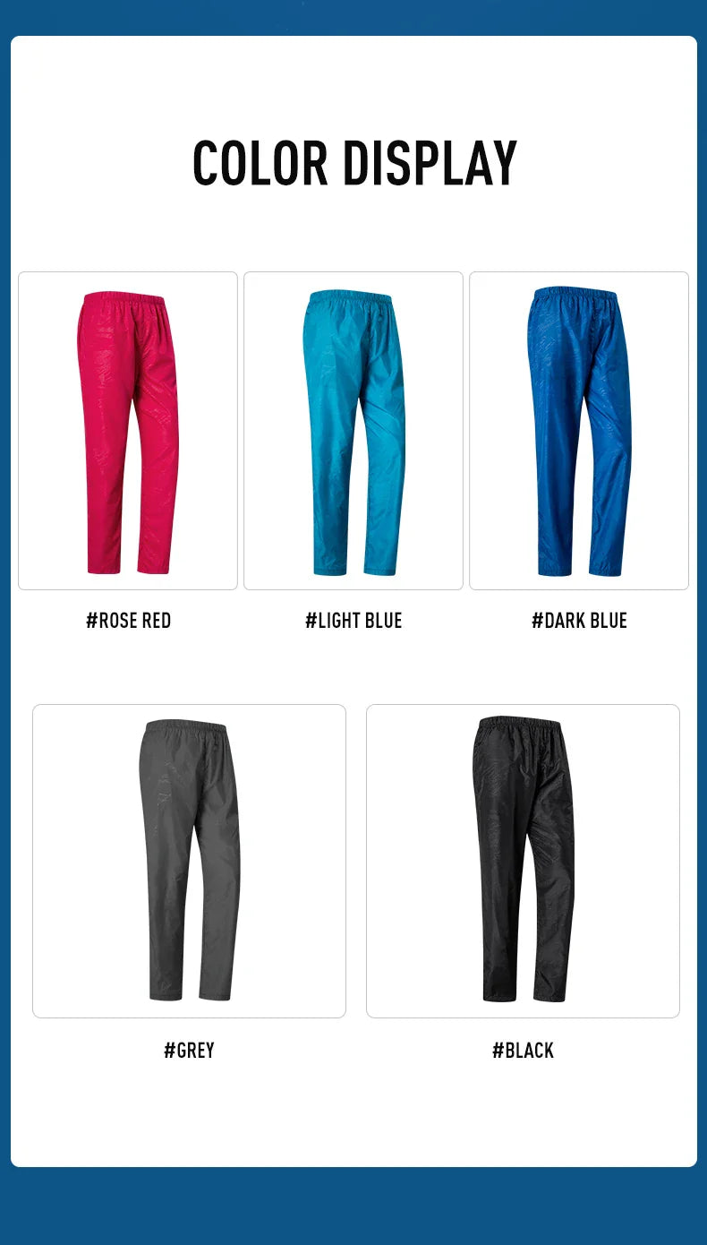Waterproof Hiking Pants Unisex Camping Trekking Climbing Rain Pants Outdoor Sports Quick Dry Mountain Women Men Trousers