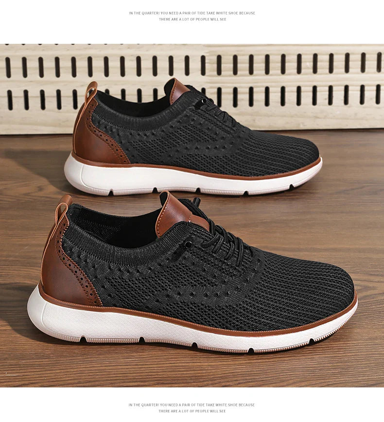 Large Size Comfortable Men's Shoes Light Fashion Casual Sports Shoes Breathable Flying Mesh Top Loafers