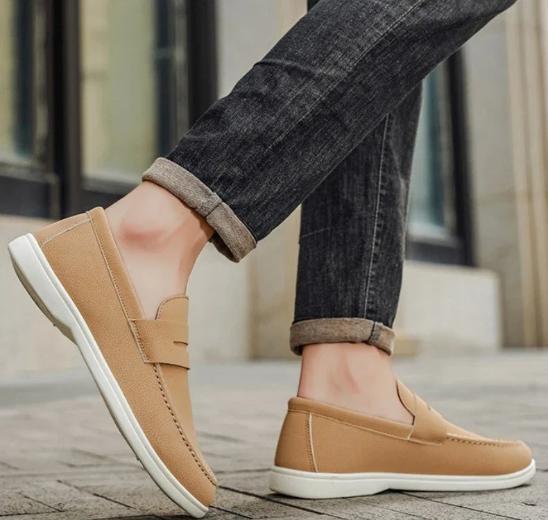 New British style breathable men's loafers fashion youth casual single shoes driving shoes