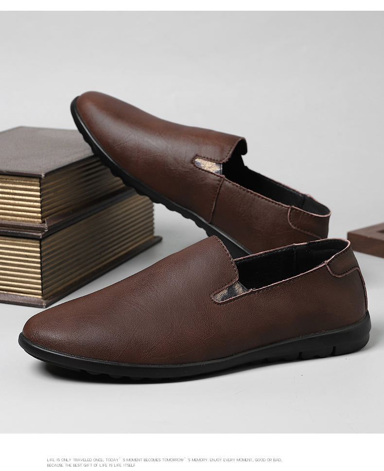 Leather Men Shoes Casual Luxury Brand Soft Italian Mens Loafers Moccasins Breathable Slip on Lazy Driving Shoes Plus Size 37-47