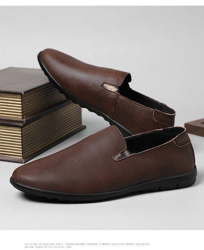 Leather Men Shoes Casual Luxury Brand Soft Italian Mens Loafers Moccasins Breathable Slip on Lazy Driving Shoes Plus Size 37-47