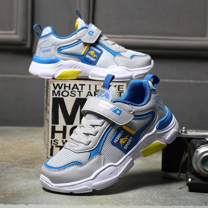 Kids Mesh Running Shoes Fashion Youngsters Teens Casual Walking Students Sneakers Breathable Soft Children Outdoor Sports Tennis