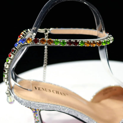 Pointed Shoes Bag Soft Handle Bag Anklet Design Medium Heel Ladies Shoes Suitable for Wedding Party
