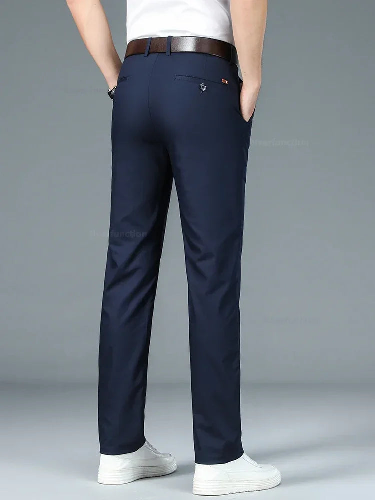 Business Pants Men Summer Clothes New Straight Classic Fashion Casual Long Pants Breathable Formal Trouser Male