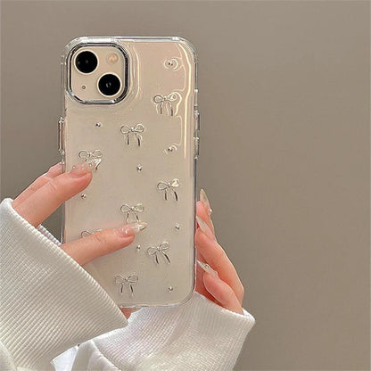 Phone Case For iPhone 16 15 14 13 12 11 Pro Max 7 8 Plus X XS Epoxy Shell Girl Clear Cover