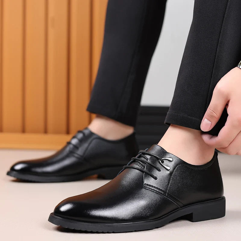 High Quality Italian Luxury Brand Lace-Up Non-slip Men Driving Shoes Leather Men Casual Shoes Breathable formal Mens Dress Shoes