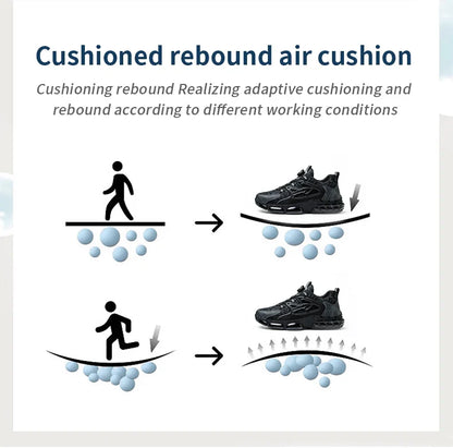 New Safety Boots Men Work Sneakers Anti-smash Indestructible Shoes Steel Toe Protective Boots Anti-puncture Work Safety Shoes
