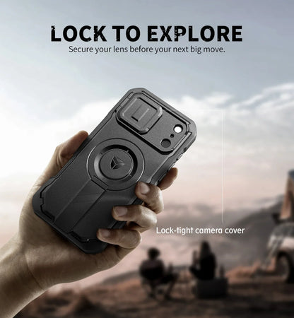 For iphone 17 Series case with Camera Cover & Adjustable Kickstand Compatible With MagSafe Shockproof  Magnetic Protective Cover