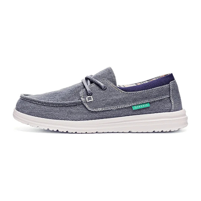 Men's Canvas Shoes Retro Loafers Lightweight Flats Leisure Footwear Male Summer Moccasin Men Casual Business Shoe