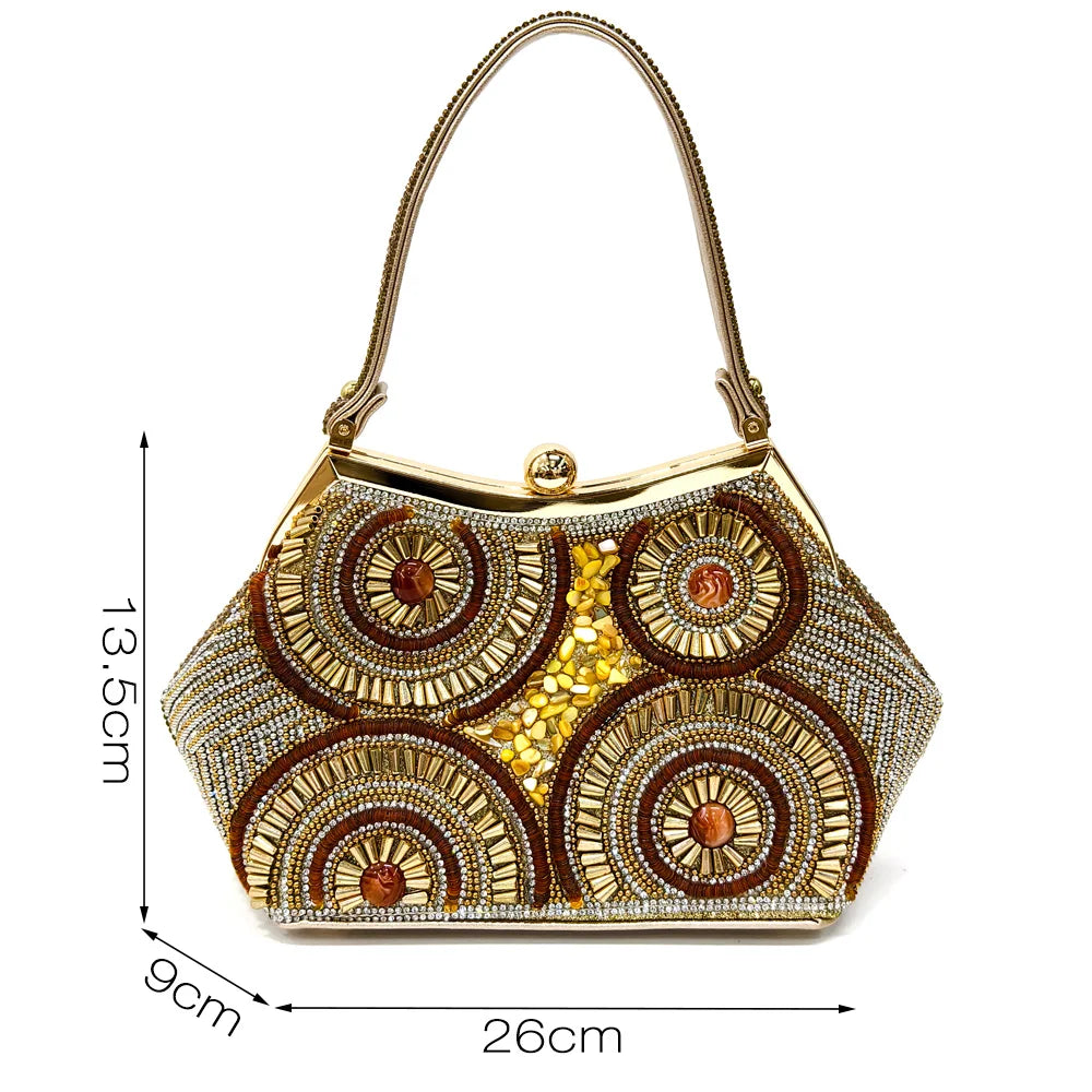 2025 Moda Mais Recente Chegada Laranja Ponta Fina Sandálias Femininas Sapatos com Bolsa Conjunto para Senhoras Festa de Casamento Salto