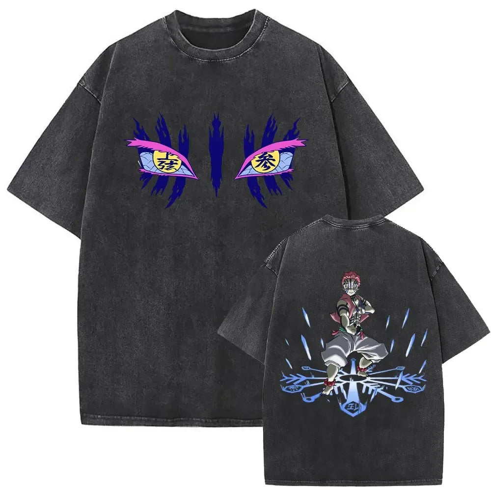 Graphic Washed T-shirts Women’s Men's Clothing  Harajuku Y2K Oversized Cotton Half-sleeve Tops