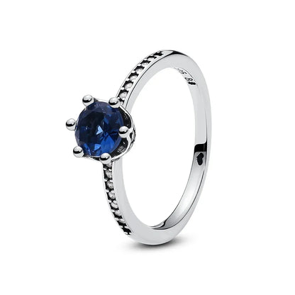 Hot selling 925 sterling silver ring, exquisite luxury, adjustable charm, square circular heart-shaped ring women's jewelry gift