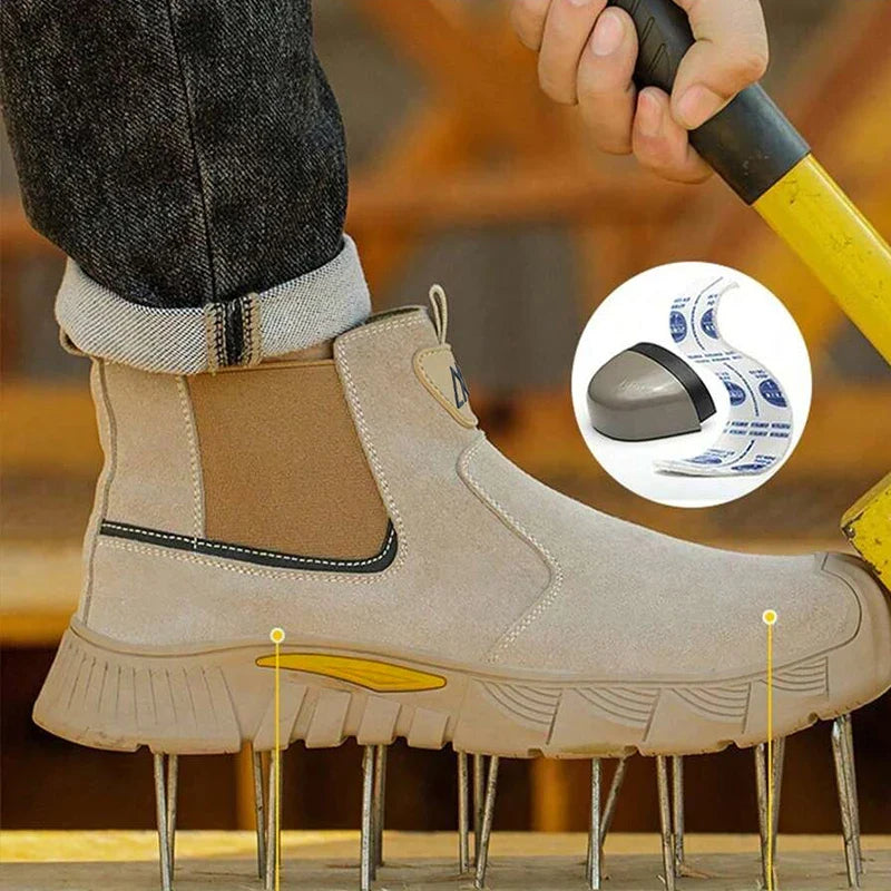 Steel Toe Safety Shoes for Men Women Slip Resistant Work Shoes Sneaker Outdoor Protective Work Shoes Outdoor Security Boots Men