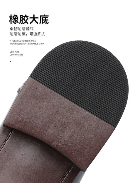 Spring Autumn New Pointed Leather Shoes for Men Solid Color Business Casual Shoes Male Fashion Designer Dress Shoe Man