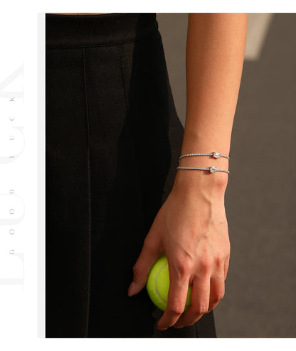 1CT Round D Color Moissanite Tennis Bracelet 925 Sterling Silver Luxury Stackable Bracelets For Women Vacation Jewelry