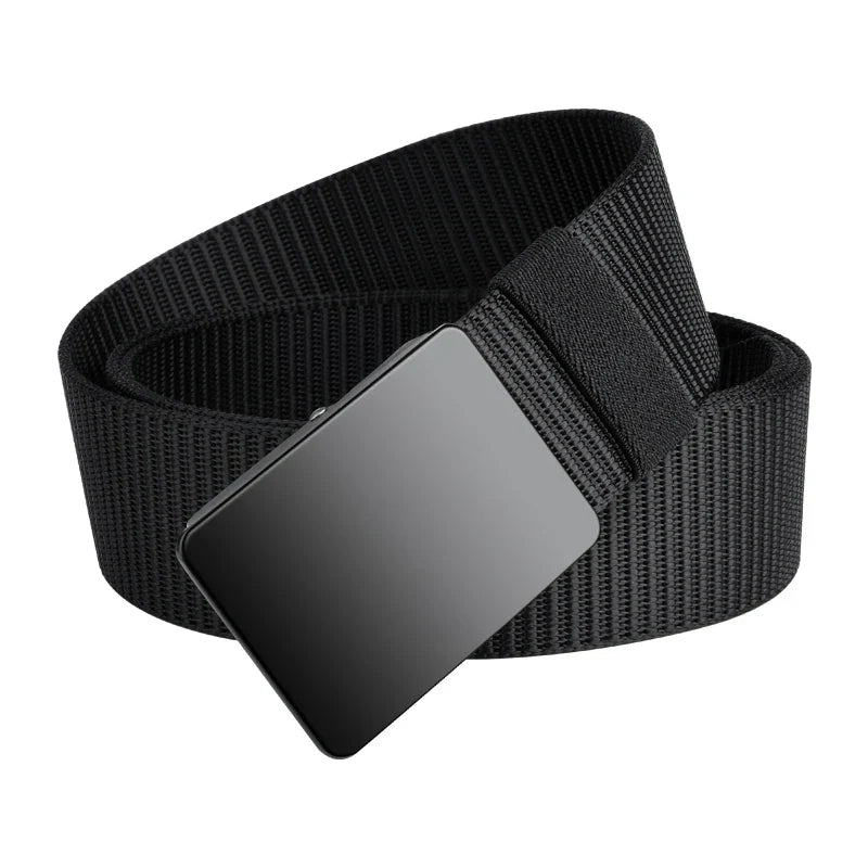 Unisex Canvas Belt Tweed Plaid Casual Polyester Four Seasons Universal Double Color Tweed Plaid Polyester Leisure Belt
