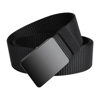 Unisex Canvas Belt Tweed Plaid Casual Polyester Four Seasons Universal Double Color Tweed Plaid Polyester Leisure Belt