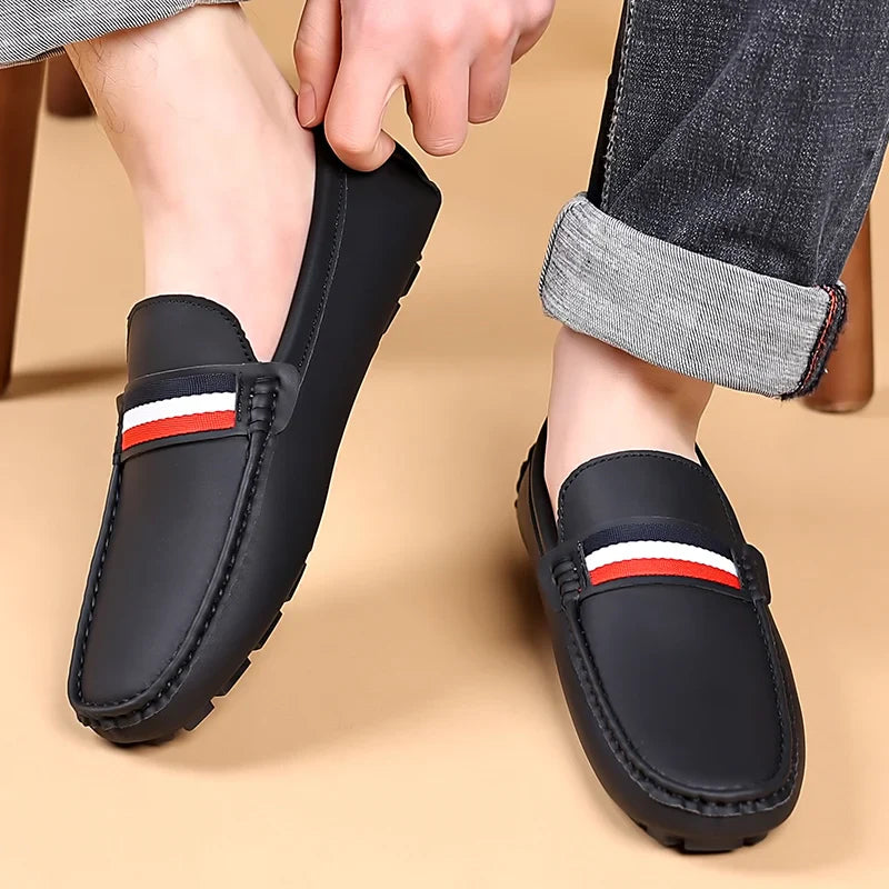 Men Shoes Slip on Loafers Mens Business Office Shoes Classic PU Leather Men's Loafer Shoes Casual Men Driving Shoes Men's Shoes