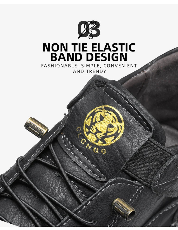 CLOHOO Botas Casuais Esportivas Masculinas Cano Alto Feitas à Mão Respiráveis para Uso ao Ar Livre com Opções de Tamanho Estendido Botas Clássicas de Tornozelo