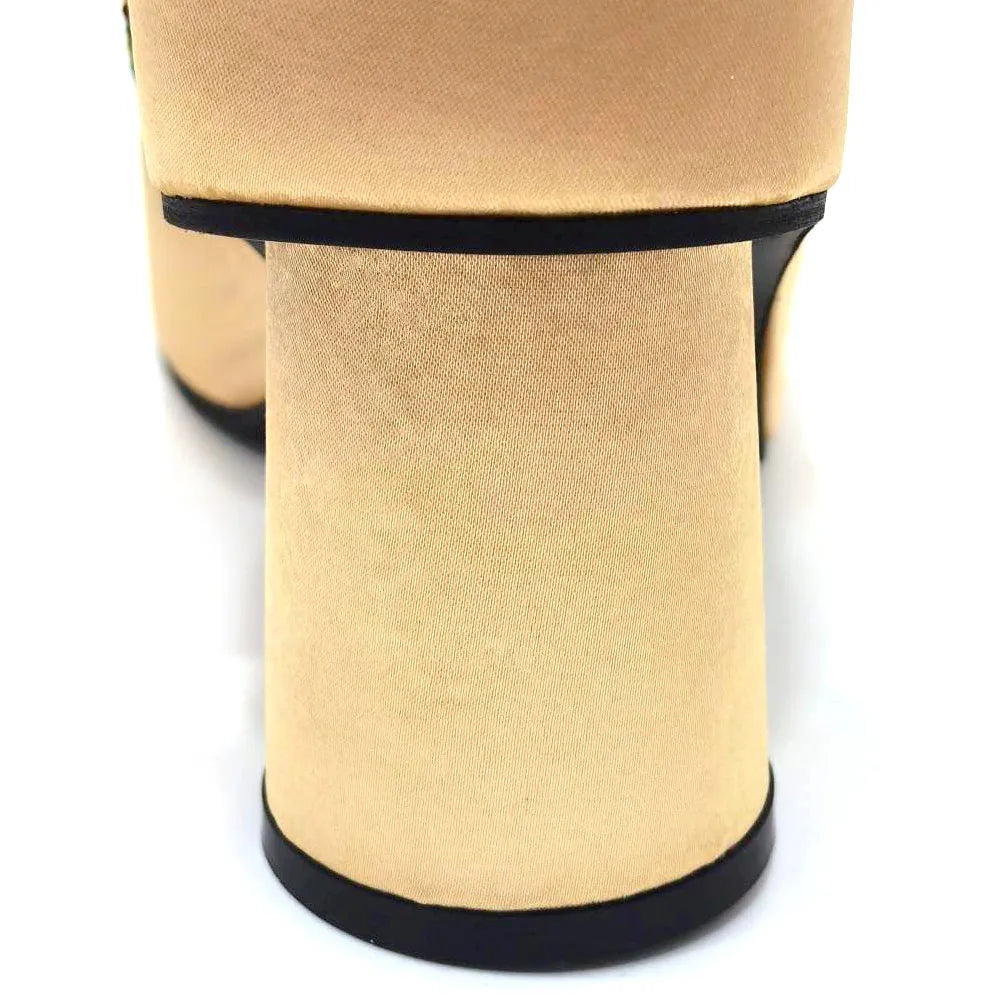 Gold Party Shoe and Bag for Wedding Italy Style Matching Shoes and Purse Set for Bride Bridal High Heels Sandals Bag