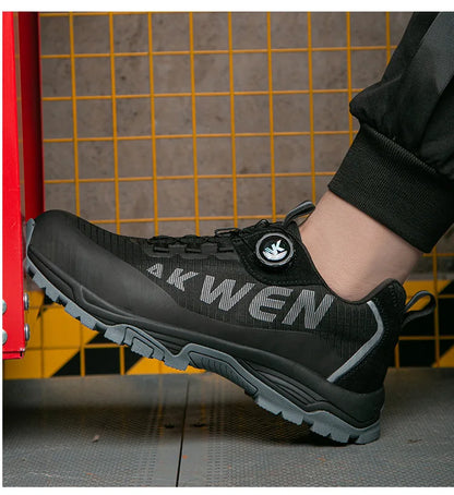 Labor Protection Shoes Anti Smashing AntiStabbingAnti Slip Protection Steel ToeShoes Wear-resistantShoes Men's Safety Work Shoes