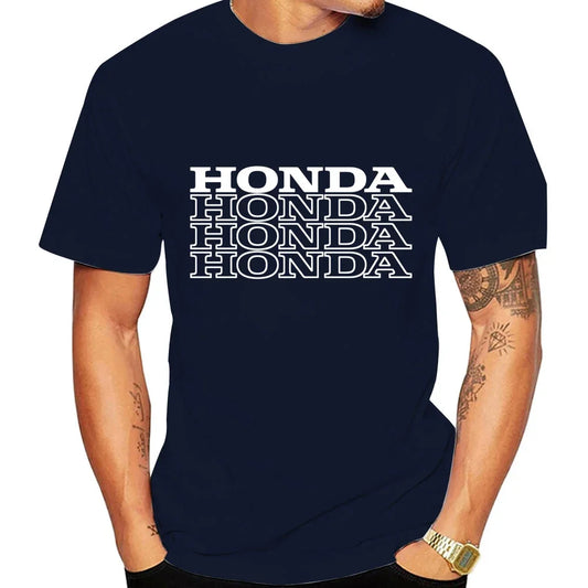 Honda Men's and Women's Short-Sleeve Summer T-Shirt Racing Motorcycle Short-Sleeve Spring and Autumn Sports Retro Casual Top