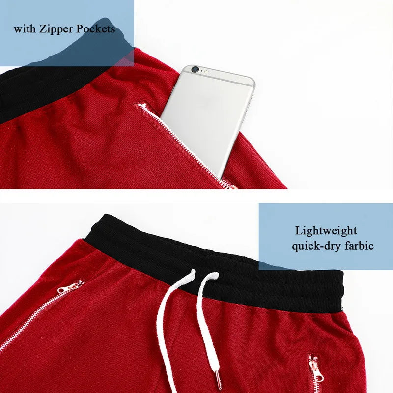Men's Sports Basketball Shorts Mesh Quick Dry Gym Shorts for Summer Fitness Joggers Casual Breathable Short Pants Scanties Male
