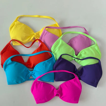 2 Pieces Set For Woman Strappy Yoga Bra Sports Top Workout Leggings Set Seamless Gym Set Fitness Clothes Outfit Activewear