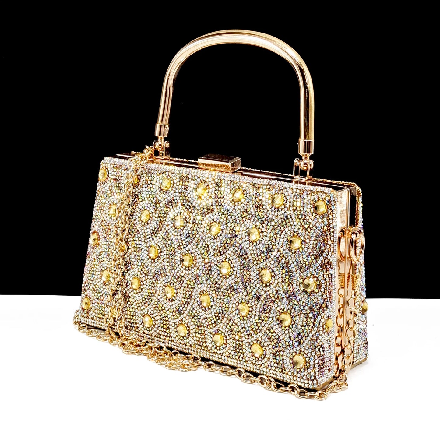 Q Rhinestone Design INS Hot Sale New Arrivals African Shoes and Bag Set in Green Color Open Toe Comfortable Women Heels