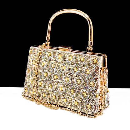 Q Rhinestone Design INS Hot Sale New Arrivals African Shoes and Bag Set in Green Color Open Toe Comfortable Women Heels