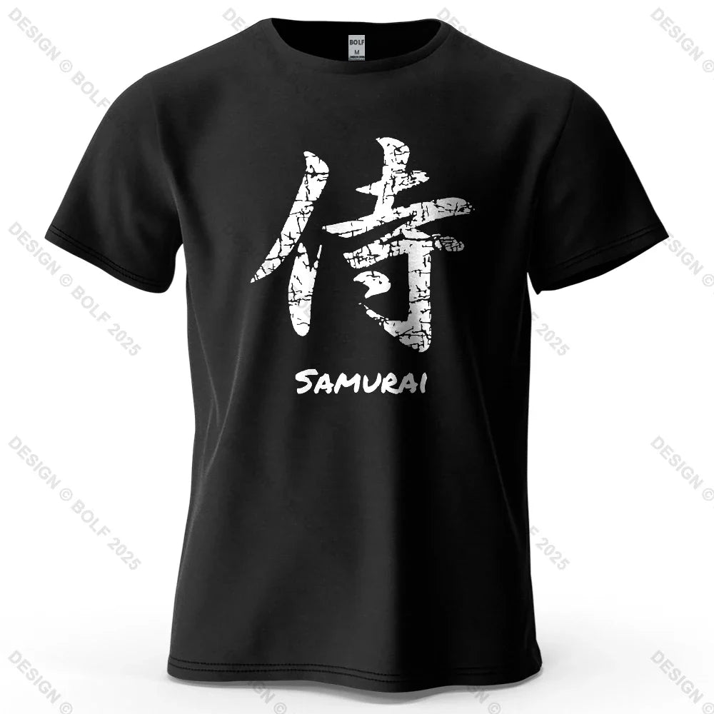 Character Printed Men's T-Shirt 100% Cotton Oversized Classic Asian Aesthetics Graphic Tees for Women Tees Streetwear
