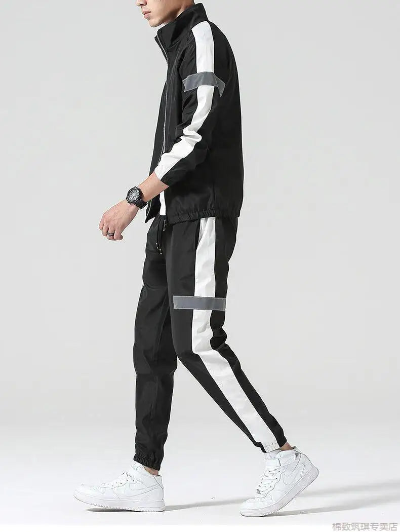 Sports Suit Men's Spring and Autumn Casual Running Sportswear Cardigan Casual Sweater Three-piece Suit
