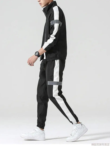 Sports Suit Men's Spring and Autumn Casual Running Sportswear Cardigan Casual Sweater Three-piece Suit