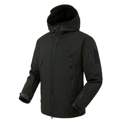 Jaquetas Masculinas Soft Shell Militar Shark Skin Tática Corta-vento Impermeável Jaquetas Masculinas de Combate do Exército Casacos Bomber Masculinos com Capuz